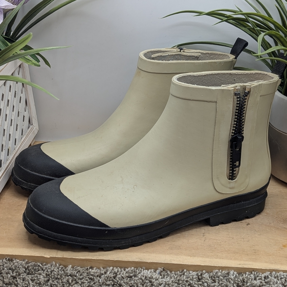 Madewell Zip Up Heeled Rain Boots Women's Size 9 Winter Rain